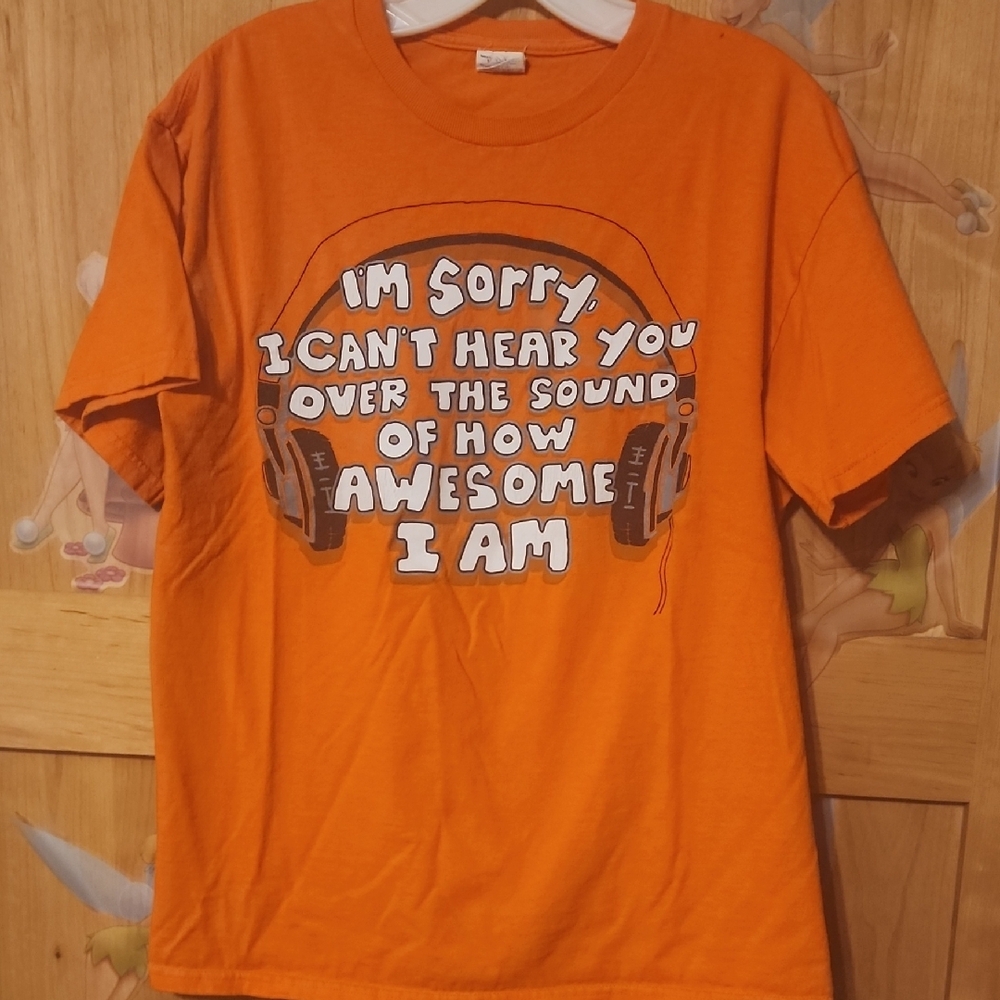 Gildan Kids Orange Shirt with Fun Graphic